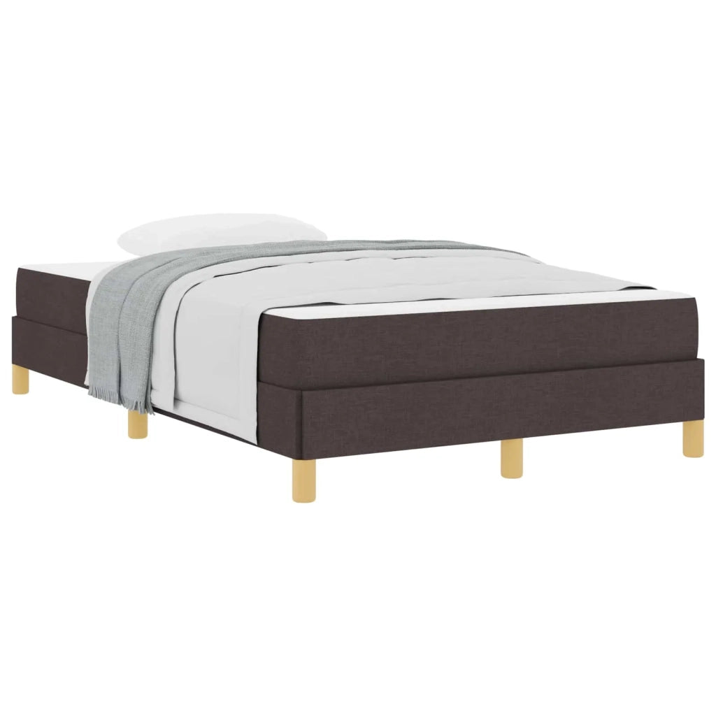 Letto a molle con materasso Marrone Scuro 120 x 190 cm Tessuto 3398552