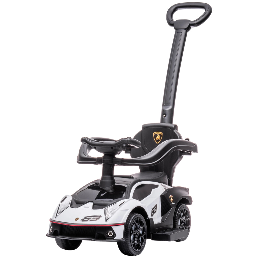 Cavalcabile per bambini 1-3 anni ¨C Xylo ¨C bianco con volante e clacson