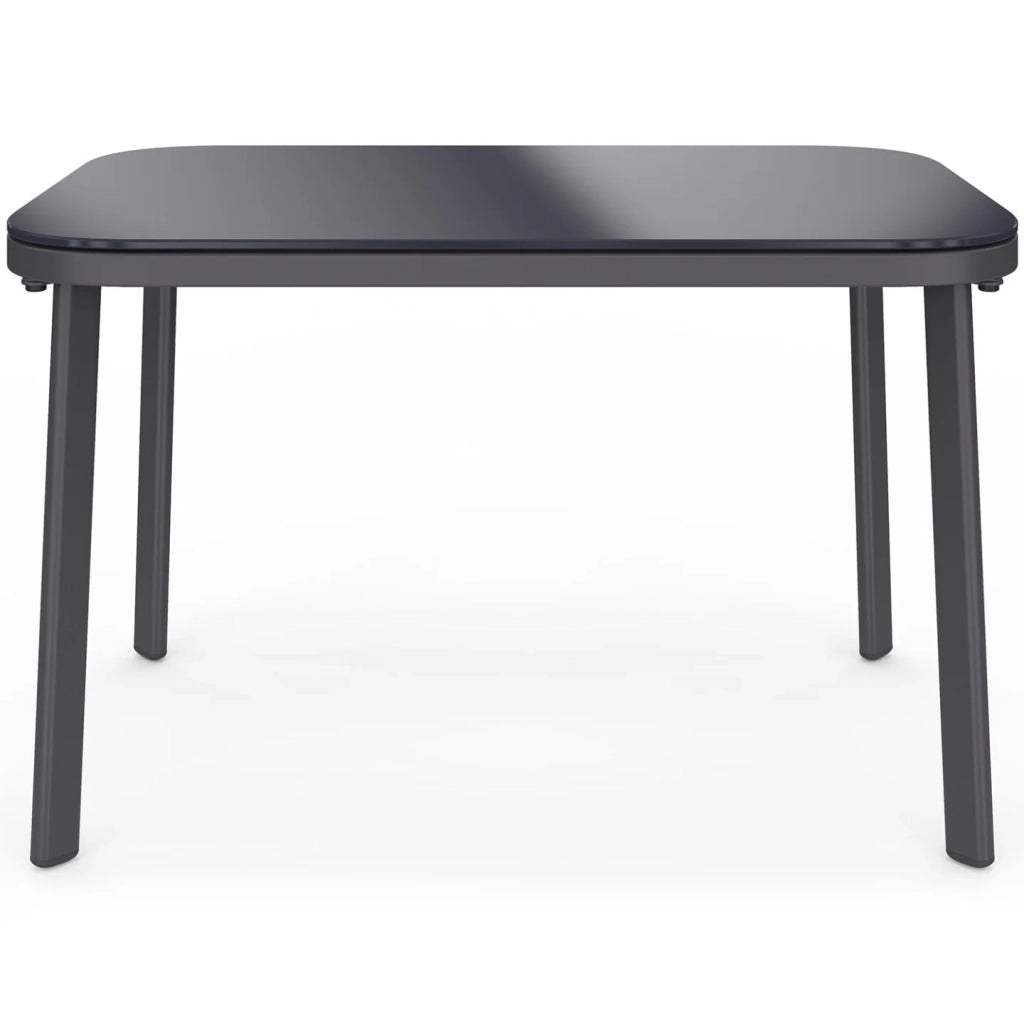 IDMarket - Set di mobili da giardino TOLEDE basso a 4 posti con divano, poltrone e tavolo grigio antracite