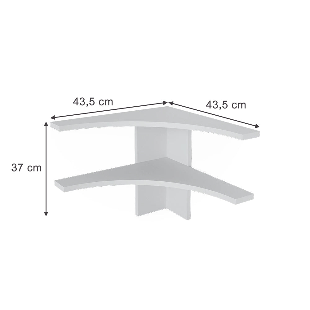 Vicco Libreria angolare da terra Bianco 43.5 x 37 cm