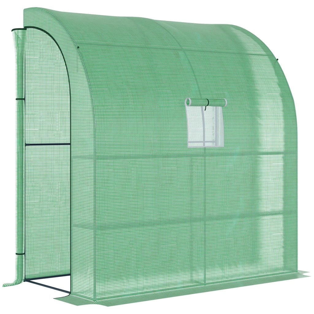 Serra in lamina 200 x 100 x 215 cm con 2 porte, protezione UV, acciaio e PE per la coltivazione di piante, verde