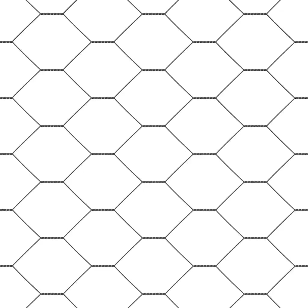 Recinzione Esagonale Grigio 0.8 x 25 m Acciaio 42005532