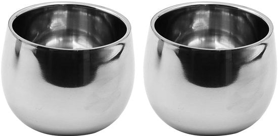 Set di Tazze da Caffè in Acciaio Inossidabile da 2 - Doppio Strato - Riciclabile - Isolato - Ideale per Campeggio - Tazze per Campeggio