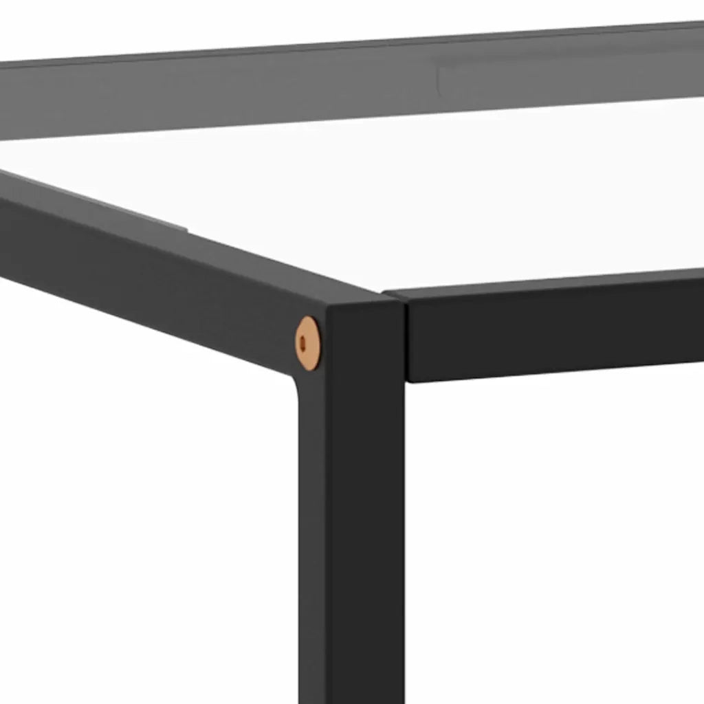Tavolino da Salotto Nero con Vetro Temperato 120x60x35 cm 322883