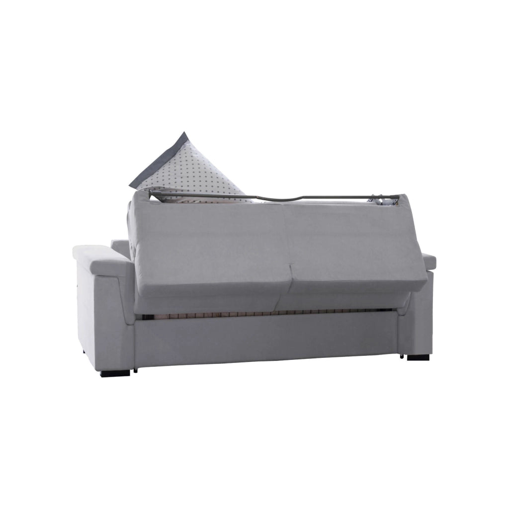 Tenna, Divano Letto 2 Posti Sfoderabile Made in Italy, 185x95 cm Grigio