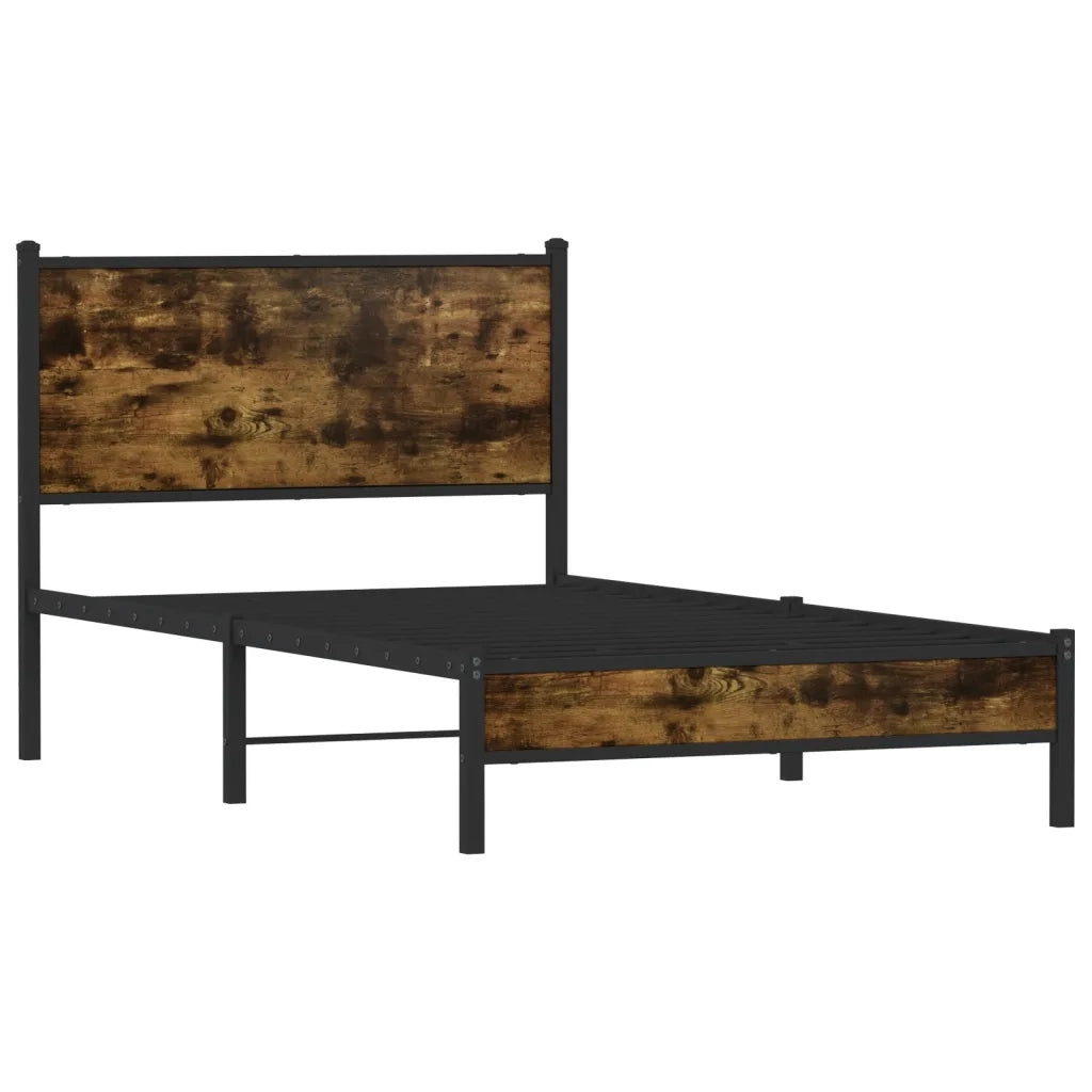 Giroletto senza Materaso in Metallo Rovere Fumo 100x190 cm 4007808