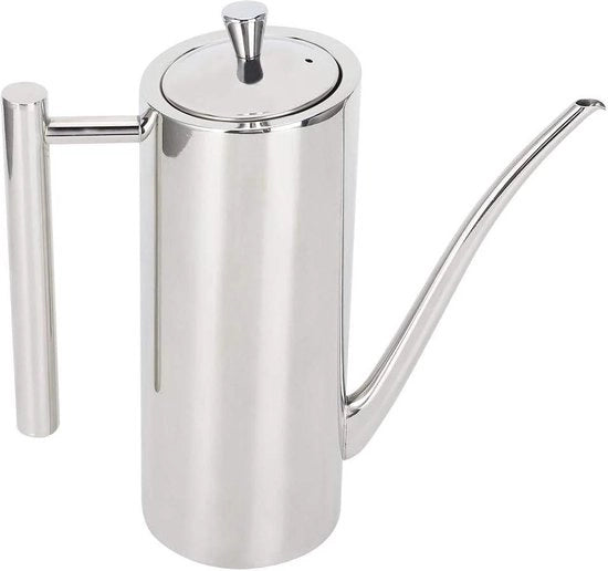 Contenitore per olio con chiusura ermetica in acciaio inossidabile, impermeabile, ergonomico, comodo da utilizzare in cucina, capacità 07 l.