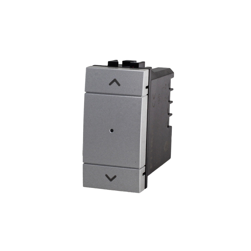Pulsante Modulo Tapparelle Connesso Smart WIFI Tuya Per Tende Persiane Compatibile Bticino Living Colore Grigio
