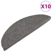 Tappetini Autoadesivi per Scale 10 pz | Gradini per Scale Grigi 56x17x3 cm