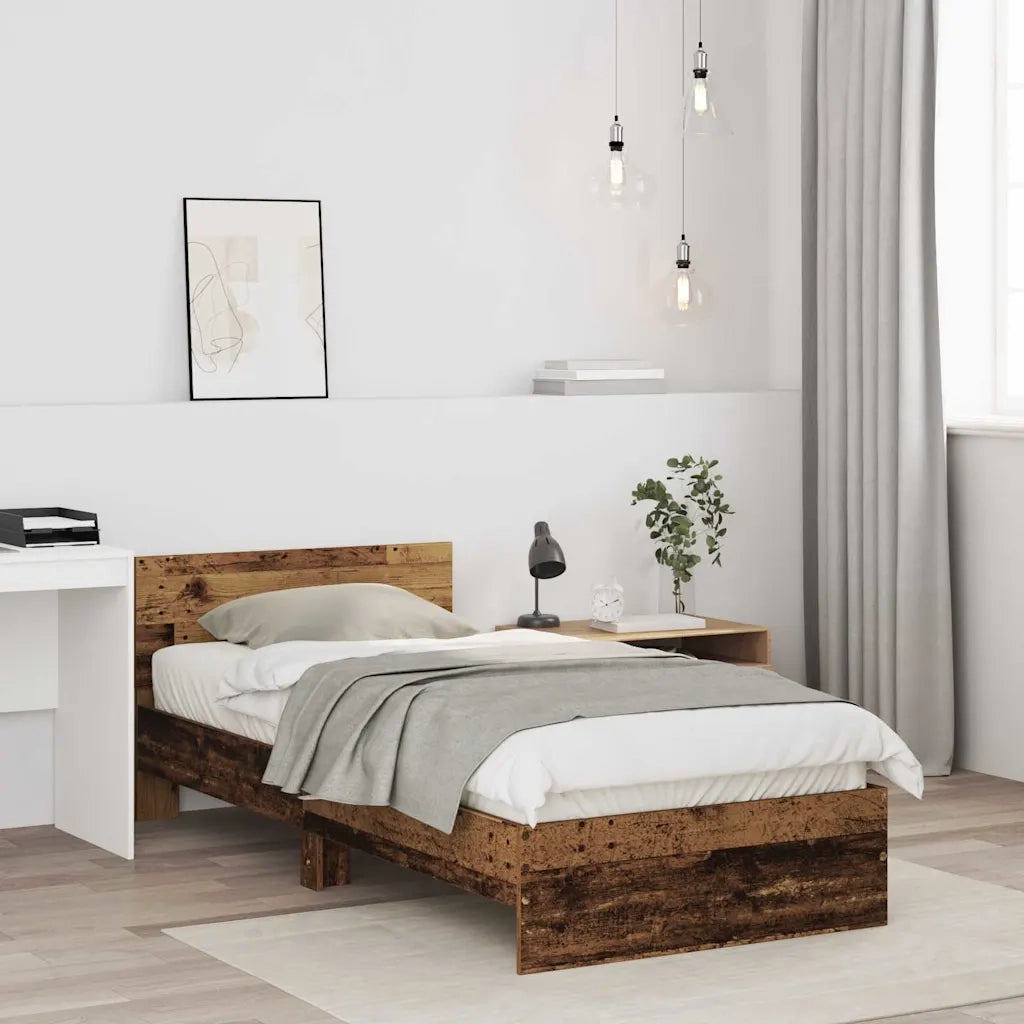 Struttura del letto-Giroletto Legno vecchio 90 x 190 cm Legno multistrato 809378