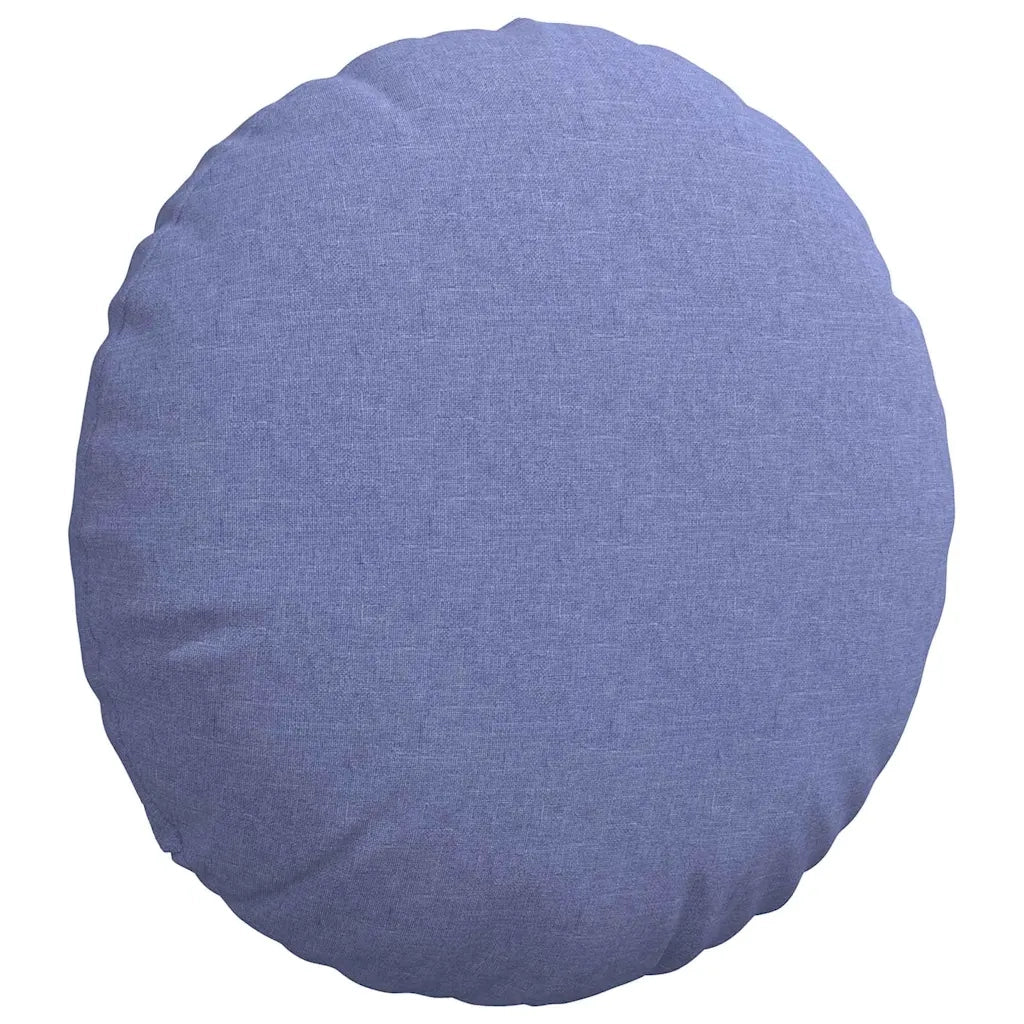 Cuscini per Seduta 2 pcs Blu jeans Ø50 x 19 cm Tessuto 42014171