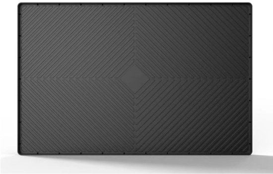 Mat di sotto la vasca da bagno 71x56cm, asciugamani in silicone impermeabili per cucina e bagno, contenitore a cassettone, protezione flessibile sotto la vasca per gocce, contenitore di stoccaggio e organizzatore - nero