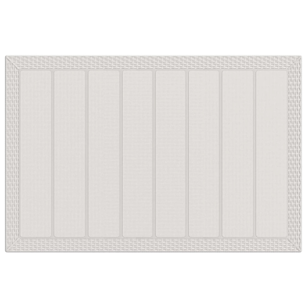 Set da Pranzo per Giardino 5 pcs Bianco e Tortora PP