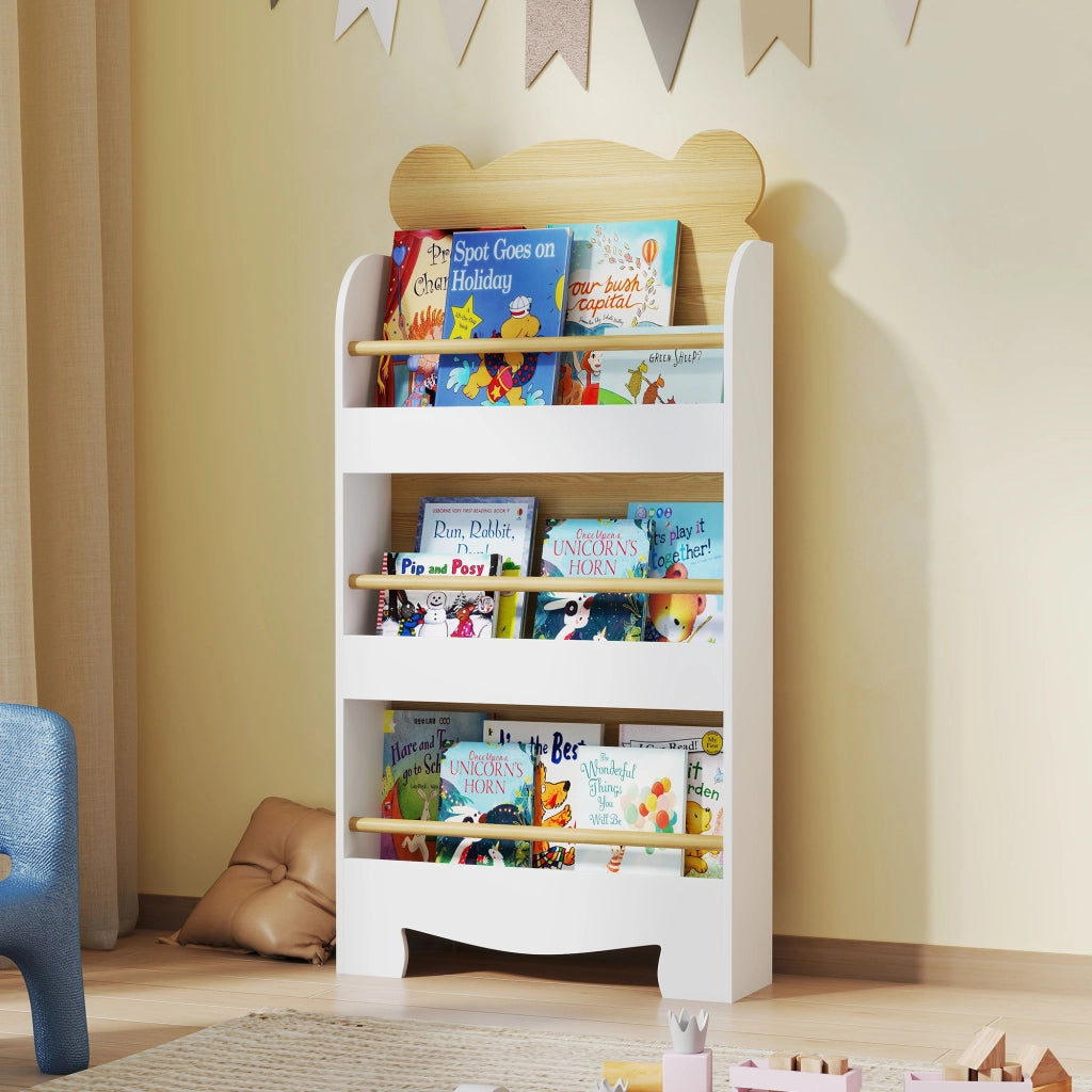 Libreria bambini 3 ripiani legno naturale ¨C Xylo ¨C cameretta stoccaggio libri