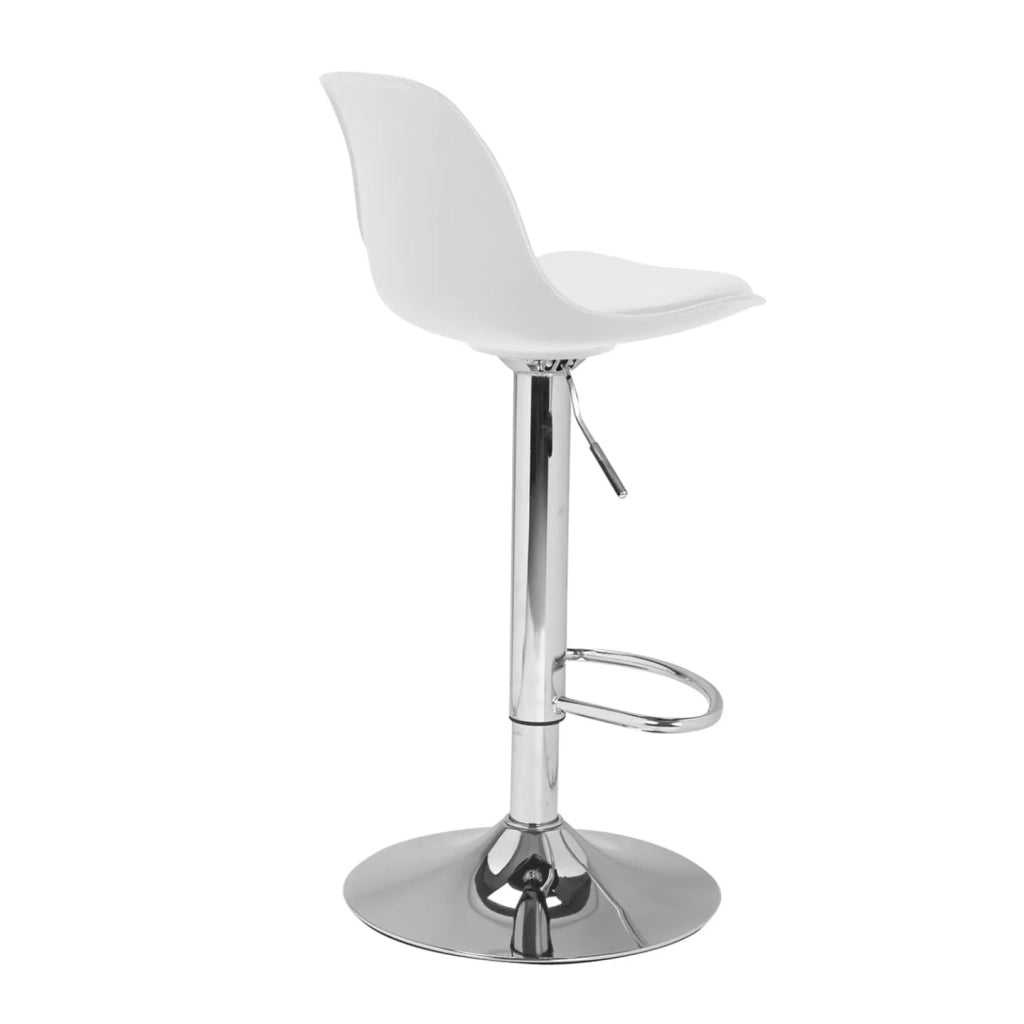 IDMarket - Set di 2 sgabelli da bar design bianchi KARL