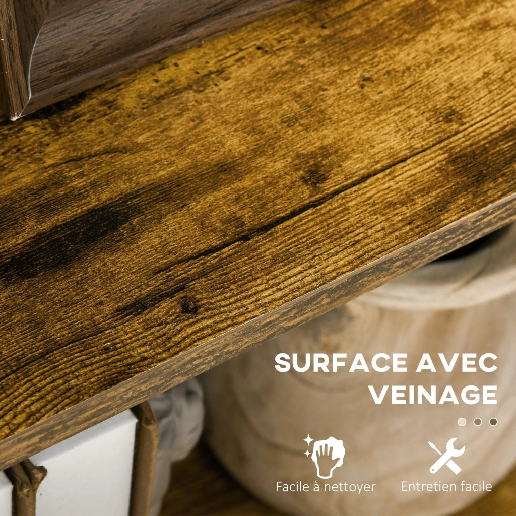Libreria Scaffale 5 Livelli Stile Industriale ¨C Minimal ¨C 70x35x150 cm