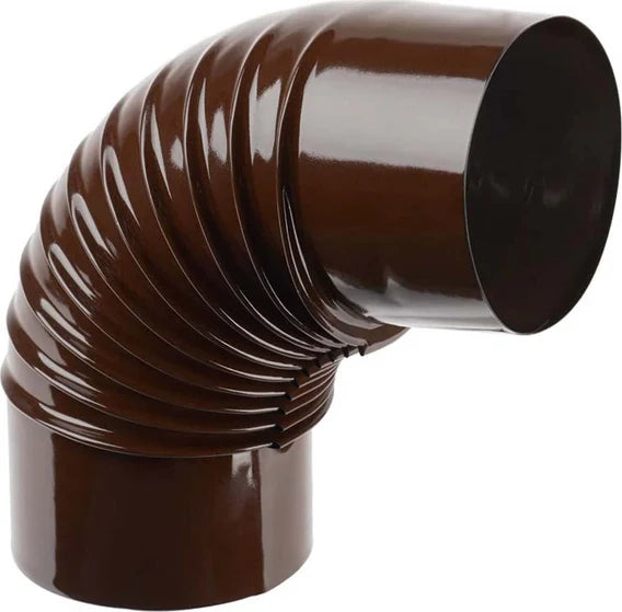 GOMITO SMALTATO 90  ° 'CLASSIC'  EE ? 100 mm - Col. marrone - SAVE
