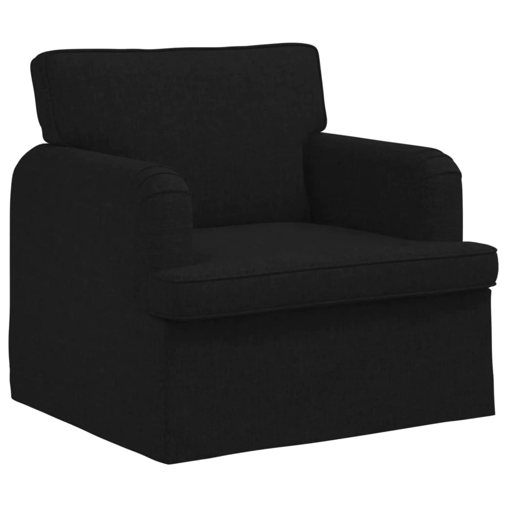 Divano 2 pcs Nero 144 x 80 x 85 cm Tessuto