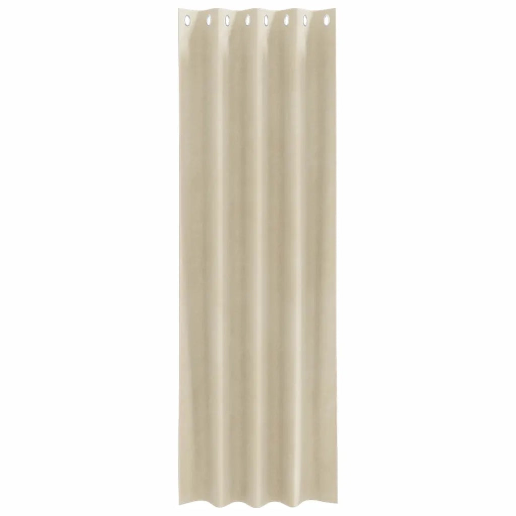 Tende Oscuranti | Tende Blackout 2 pz Crema 140 x 225 cm Velluto