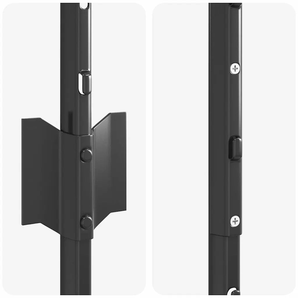 Palo della recinzione 5 pcs Grigio 150 cm Acciaio 42006286
