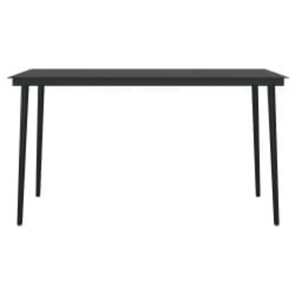 Set da Pranzo da Giardino 5 pz con Cuscini Nero 3099343