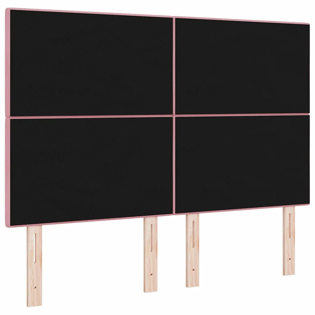 Testiera LED con strisce LED Rosa 144 cm Velluto 3338435
