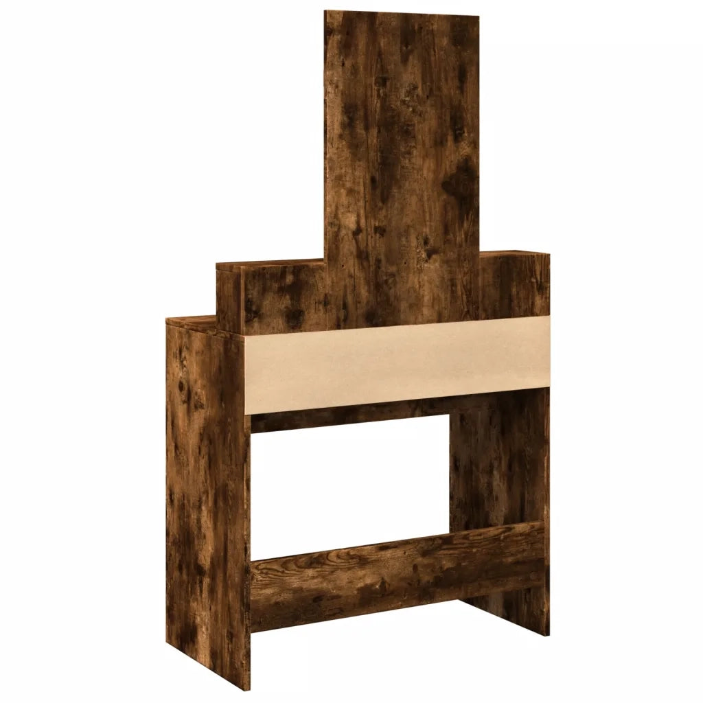 Toeletta | Tavolo da Trucco con Specchio Rovere Fumo 80x41x144,5 cm