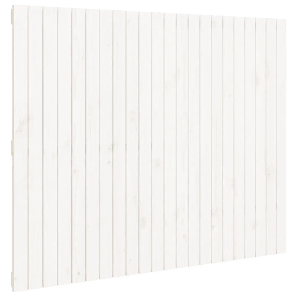 Testiera | Testata da Parete Bianca 140x3x110cm in Legno Massello di Pino