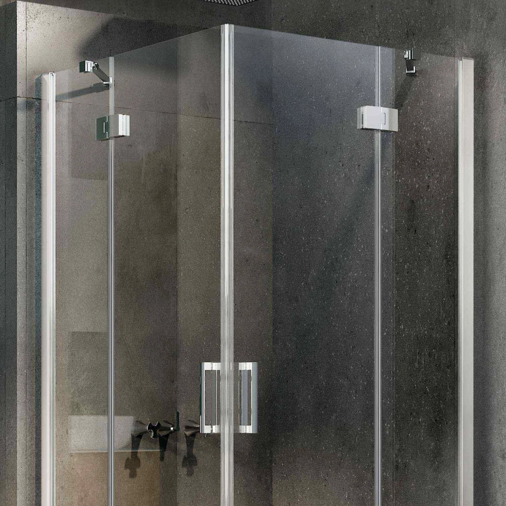 Box Doccia 70x100 CM H190 Trasparente con Easyclean mod. Flip Anta + Anta Ap. Battente