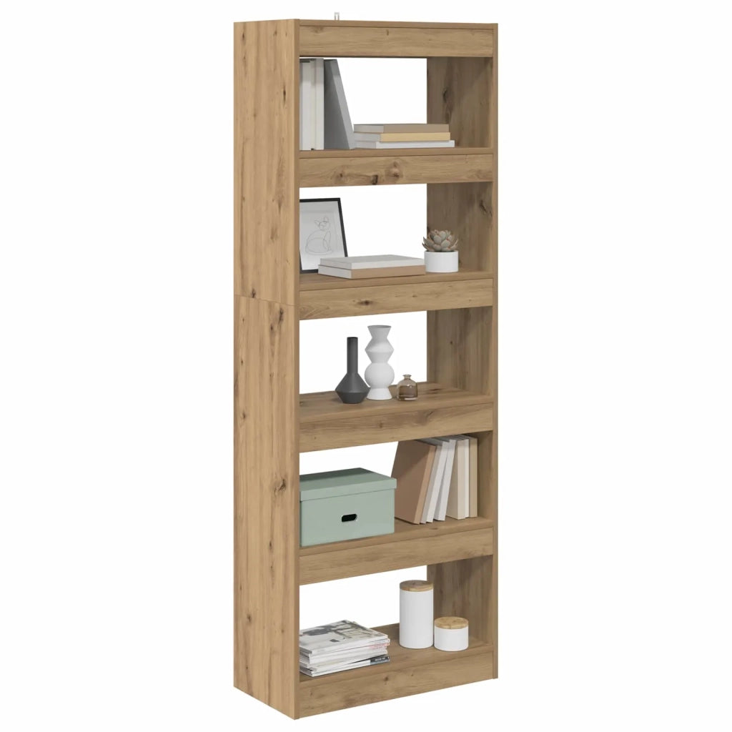 Armadio per Libri 5 livelli 60 x 30 x 166 cm rovere artigianale 880460