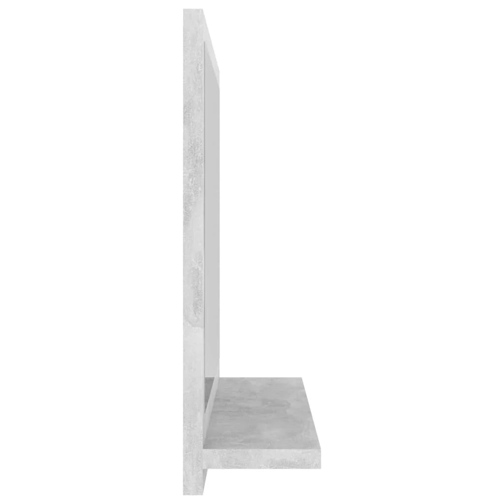 Specchio da bagno 40 x 10,5 x 37 cm truciolare grigio 02_0006942