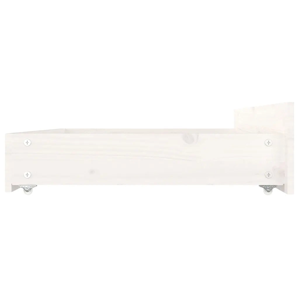 Letto matrimoniale | Letto per adulti | Giroletto con Cassetti Bianco 140x200 cm