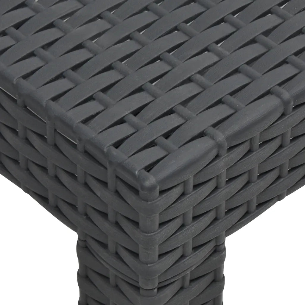 Set Divani da Giardino 2 pz | Set Salotto da Giardino con Cuscini in Rattan PP Antracite
