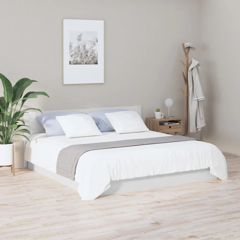 Testiera per Letto Bianco Lucido 200x1,5x80cm Legno Multistrato 811049
