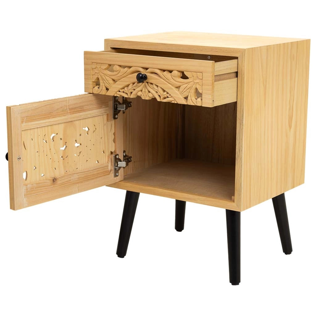 Tavolino in legno marrone 45x35x60h cm