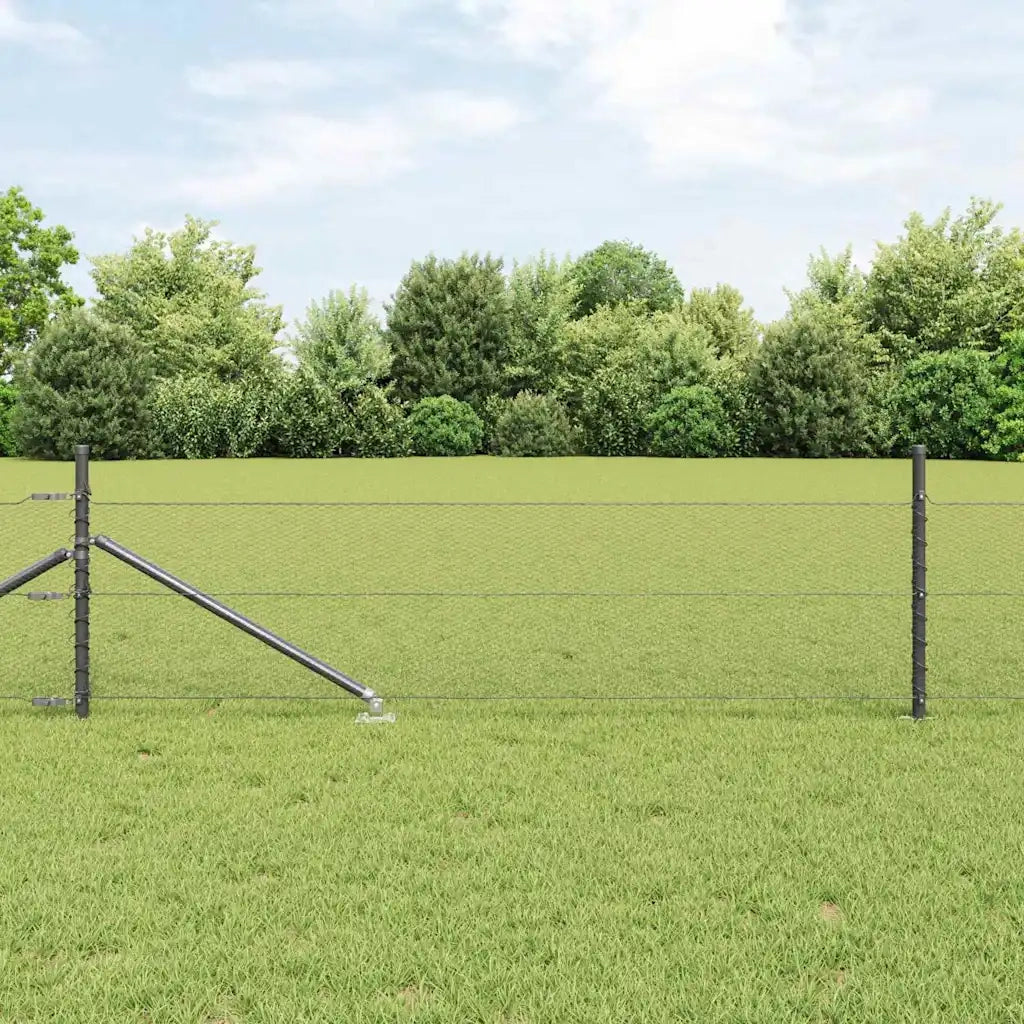 Palo della recinzione Grigio 25 x 0,5 m (rete da 13 mm) Acciaio