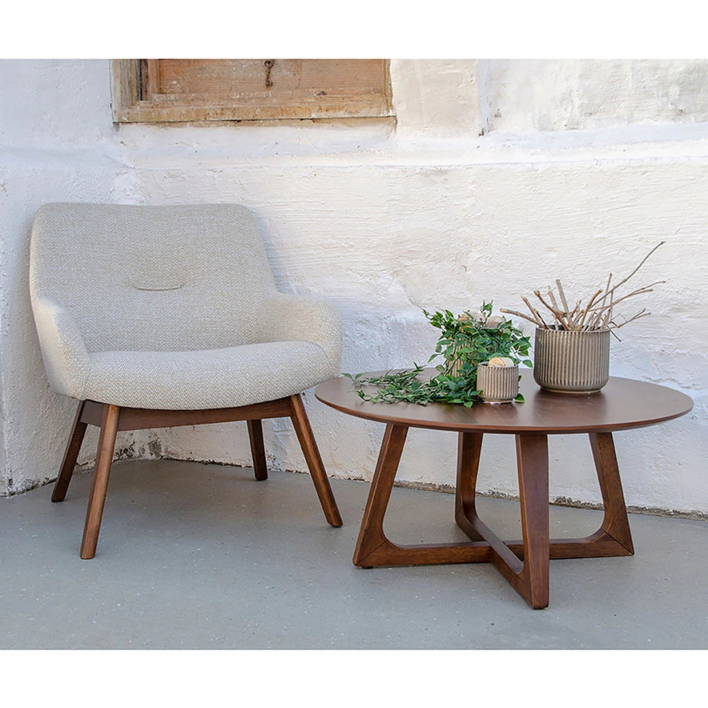 Tavolino Hellerup, Marrone, MDF, 75x75x36 cm