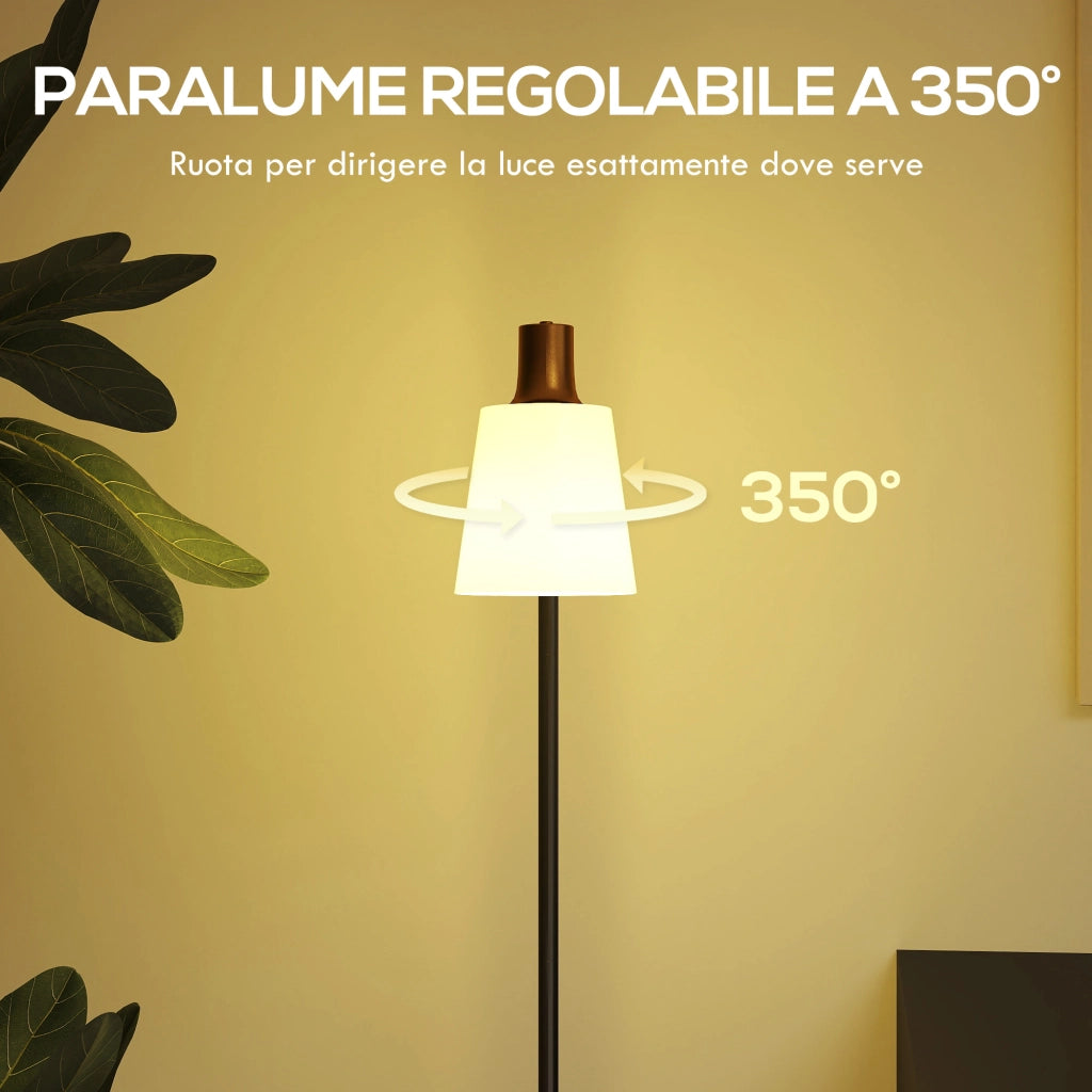 Lampada da Terra LED Regolabile ¨C Xylo ¨C Testa Girevole 350¡ã, 3 Temperature Colore, Nero