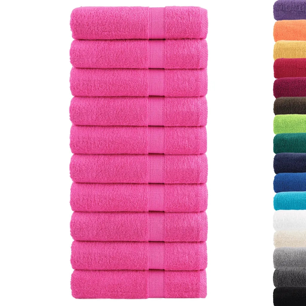 Asciugamani da Doccia SOLUND 10 pz | Teli per bagno Rosa 70x140 cm 600 g/m2