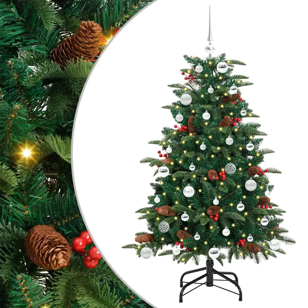 Albero di Natale artificiale con 150 LED Verde 150 cm 3395546