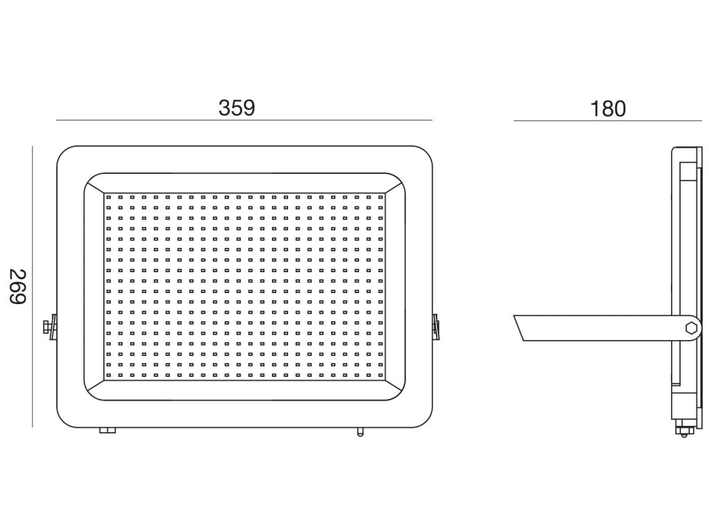 Proiettore LED GES2343 200W Orientabile Multicolore CCT 3000K/4000K/6500K IP65 Alluminio Nero - Gealuce