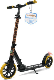 Scale per Bambini - 2 Ruote con Sterzo Regolabile a T - Copertura in Alluminio Antiscivolo - Scala Portatile Pieghevole per Bambini, Adolescenti con Cinturino di Trasporto