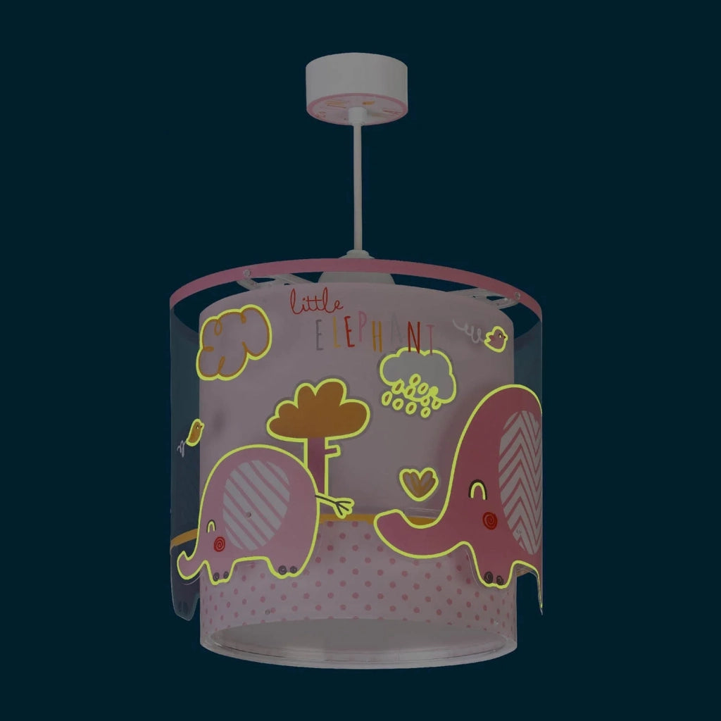 LÚZETE - LAMPADA DA SOFFITTO A FORMA DI ELEFANTE ROSA