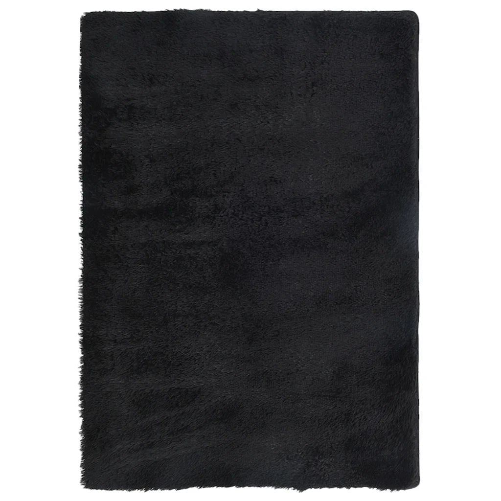 Tappeto Shaggy a Pelo Lungo NAVARRA Nero 160x230 cm poliestere 4102838