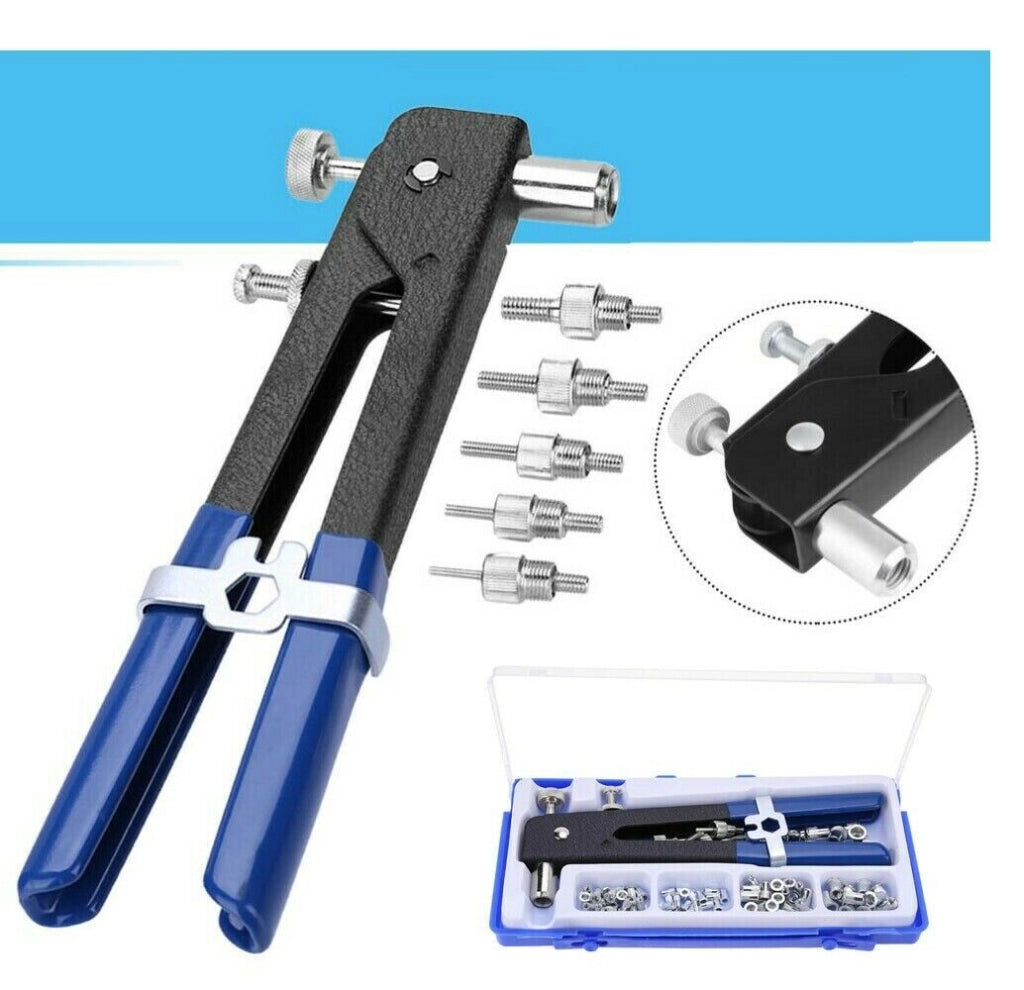 KIT 86 PZ RIVETTATRICE PER INSERTI RIVETTI FILETTATI FILETTI M3 M4 M5 M6 M8 oxf