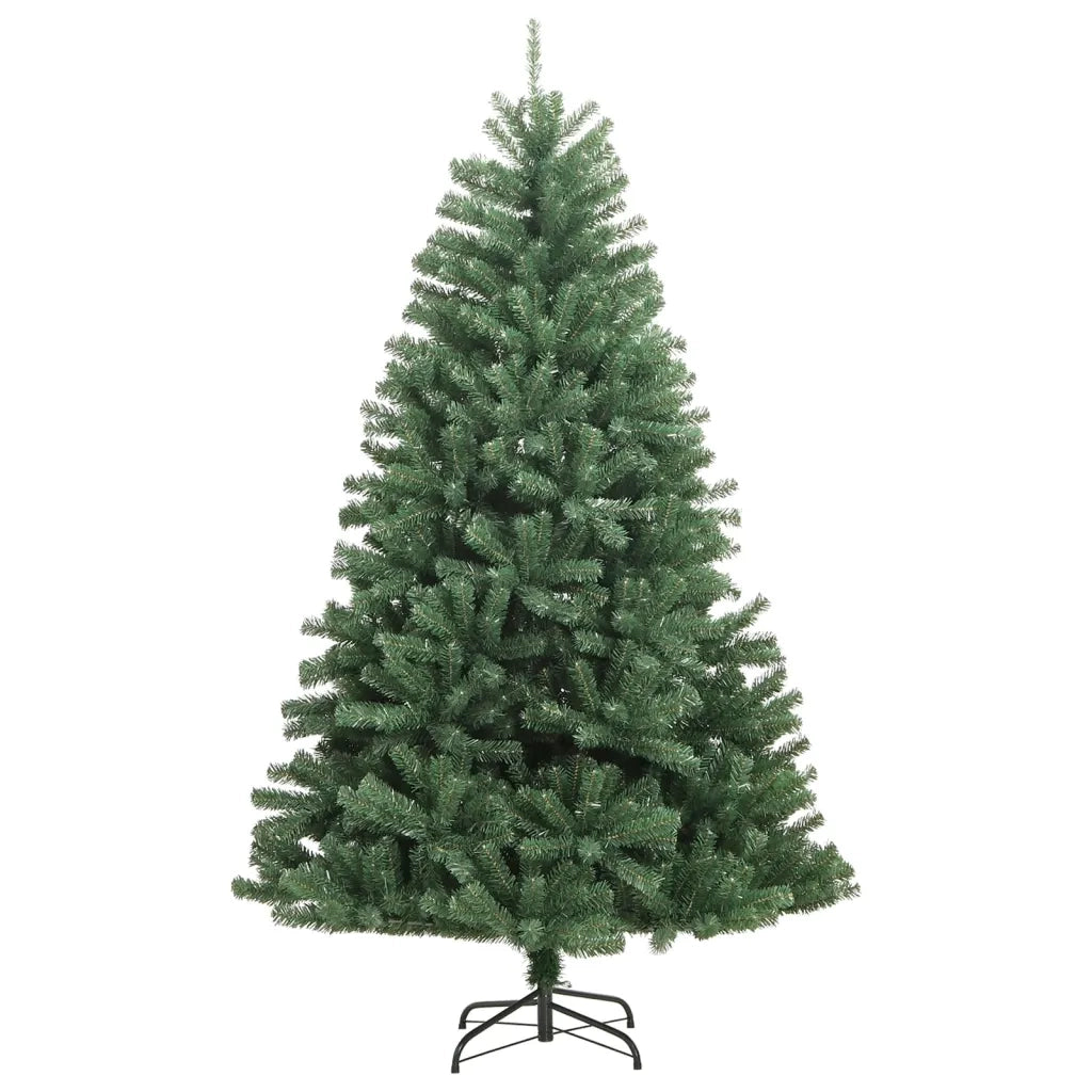 Albero di Natale | Decorazioni natalizie Artificiale Incernierato con Base Verde 210 cm