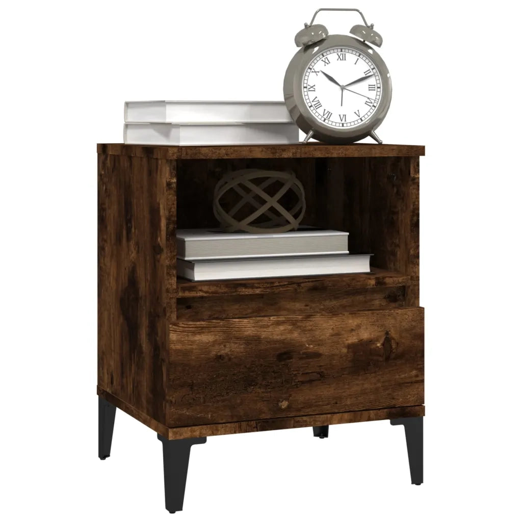 Comodino Rovere Fumo 40x35x50 cm 821820