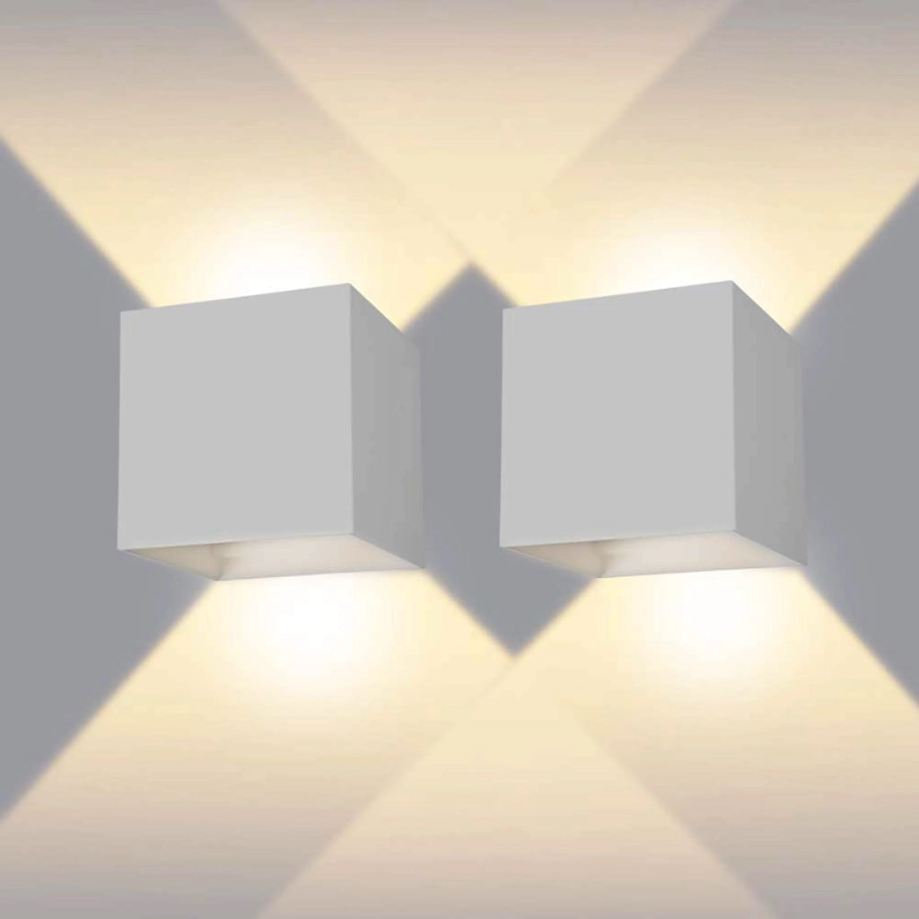 12W Applique LED parete muro impermeabile doppio fascio luce regolabile IP65 giardino facciate 230V BIANCO 4000K
