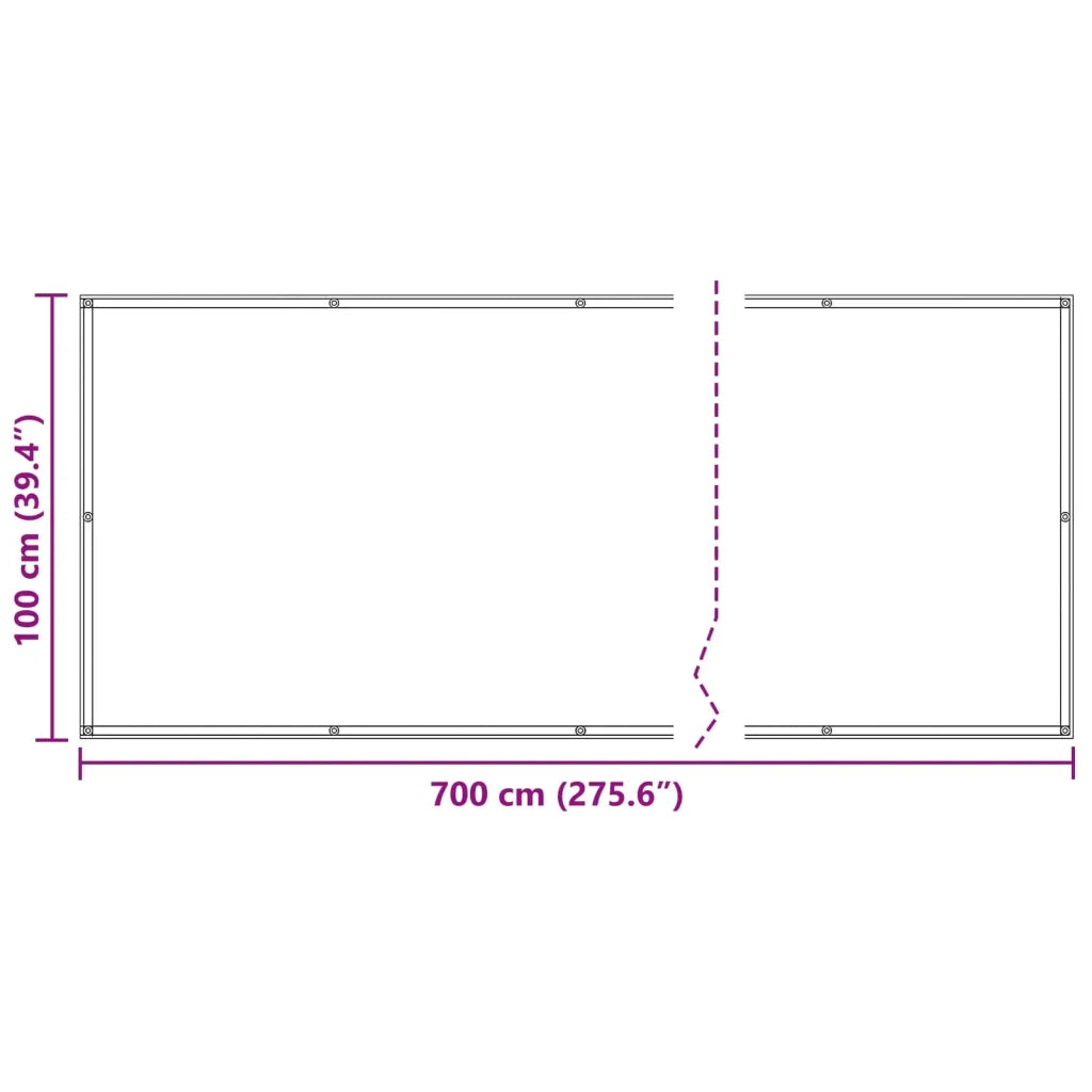 Schermo da balcone-Pannello per balcone Rosso 100 x 700 cm Tessuto Oxford