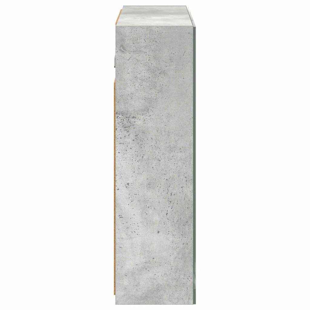 Mobiletto per specchio da bagno Grigio cemento 889074